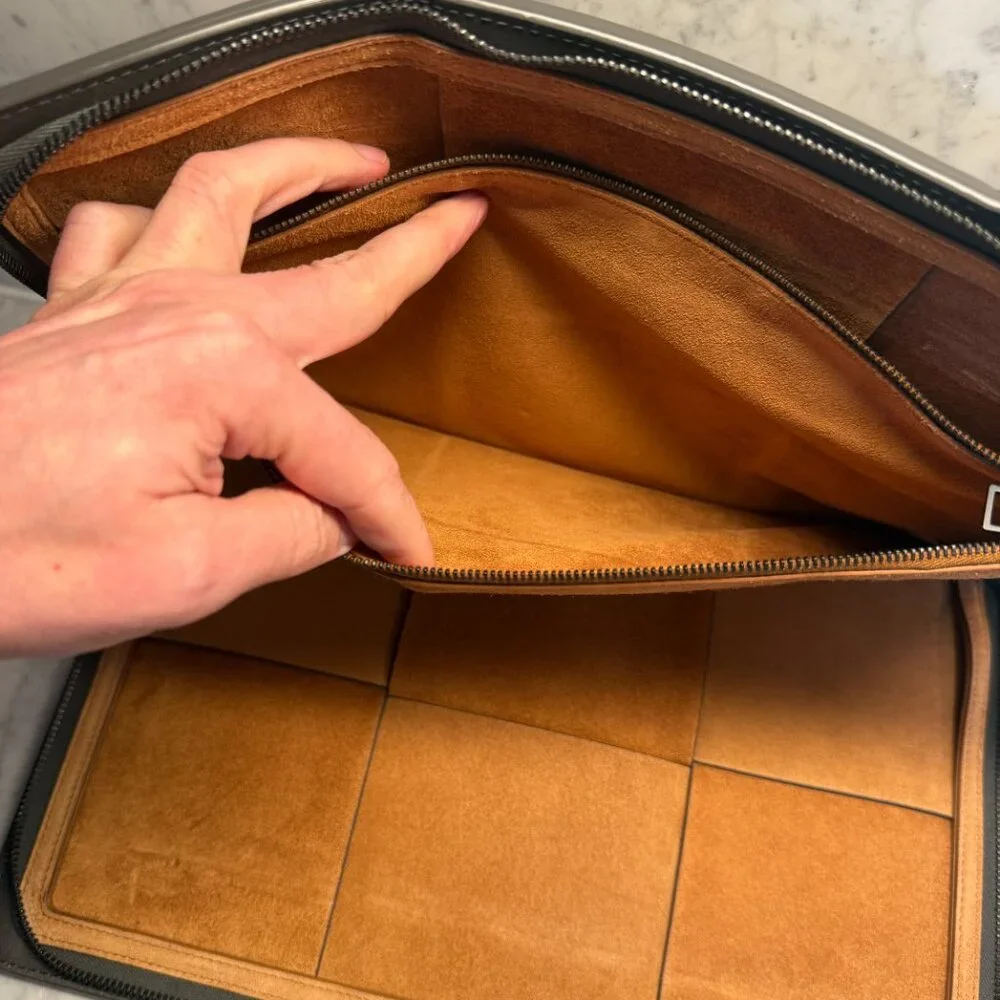 Bottega Veneta Arco Document Case in Intreccio Leather